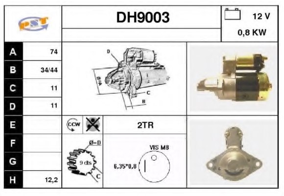 SNRA DH9003 Starter
